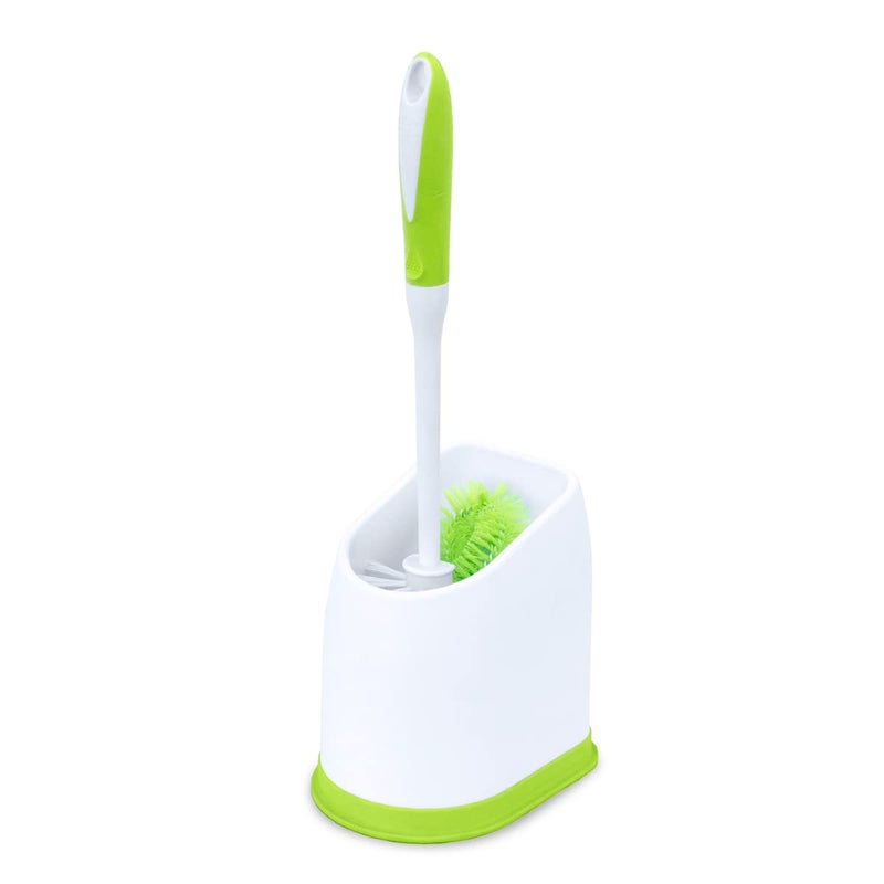 Pine Sol Pine-Sol Toilet Bowl Cleaner Brush with Holder | Heavy Duty Cleaning Wand with Under The Rim Scrubber, Non-Slip Handle, Storage Caddy | Bathroom Supplies, Yellow, Green - Image 5